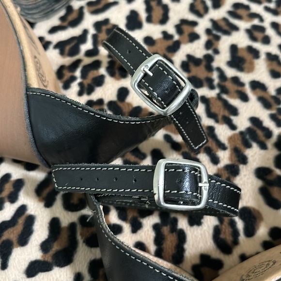 Mexican Leather HUARACHES High Heel Wedge ๐ค Black Shoes 8 Dance 8.5 Latina - Picture 9 of 14